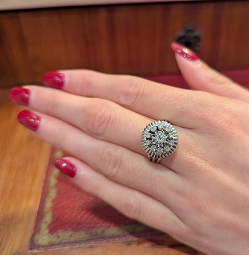 Bague 55 Bague en or blanc et diamants 58 Facettes 32932