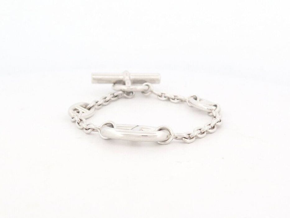 Bracelet bracelet HERMES farandole chaine d'ancre argent 58 Facettes 262601