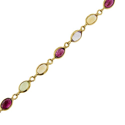 Bracelet Bracelet en or jaune orné de pierres colorées 58 Facettes 35889