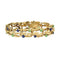 Modernist bracelet in yellow gold, chrysoprase and lapis lazuli 