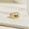 Bague 53 Bague luxueuse en or jaune avec diamants et tourmaline 58 Facettes 2403