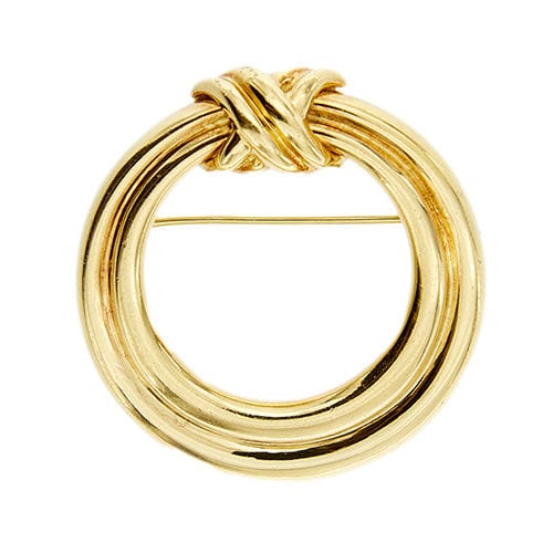 Broche Tiffany & Co. - Broche nœud rond en or jaune 58 Facettes 39787