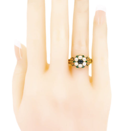 Bague 52.5 Bague Perles, pierres de lune, émeraudes 58 Facettes FC223F2949D846B79D181013A882C484