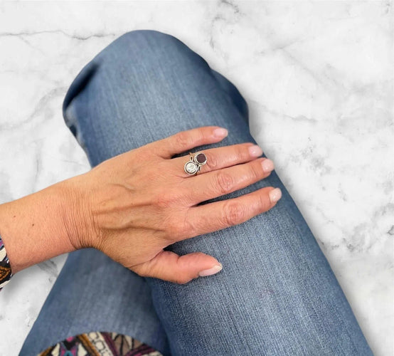 Bague 54 Antique Diamond Ruby Platinum Gold Vous et Moi Ring 58 Facettes