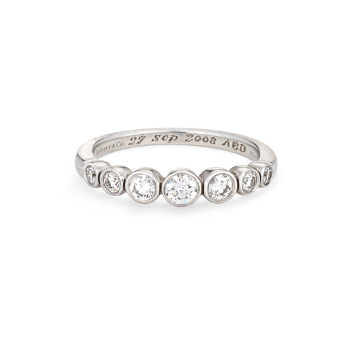 Bague 53 Tiffany & Co - Bague Jazz en platine et diamants (vers 2004) 58 Facettes G14226