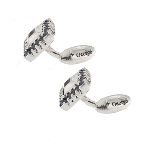 Boutons de manchette Boutons de manchette avec saphirs 58 Facettes 36483