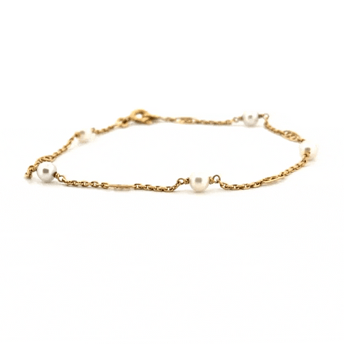 Bracelet Bracelet or jaune et perles 58 Facettes BRA-GS38466