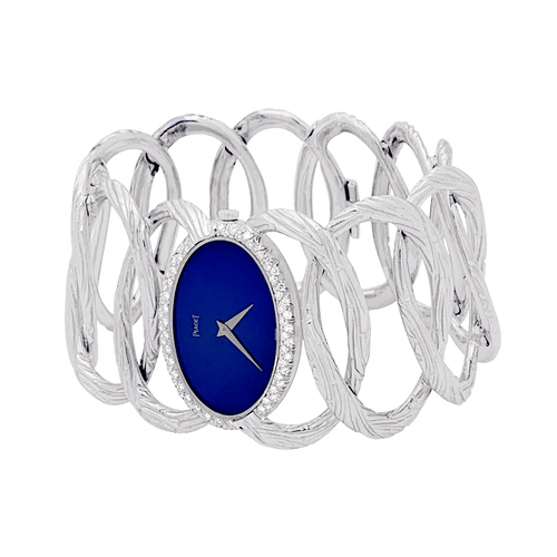 Montre Montre vintage Piaget, "Limelight Magic Hour", or blanc, diamants, lapis lazuli. 58 Facettes 34232