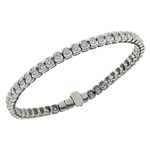 Bracelet Bracelet-bracelet tennis en or blanc, diamants naturels 4,29 ct 58 Facettes XG-900088