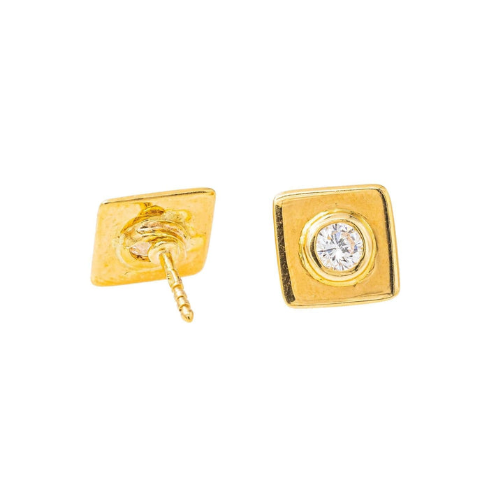 Boucles d'oreilles Boucles d'oreilles Puces Or jaune Diamant 58 Facettes 3013240CN