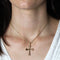 Collier Croix or rose ancienne 58 Facettes CVP198