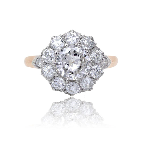 Bague 53 Bague marguerite diamants ancienne 58 Facettes 25-135