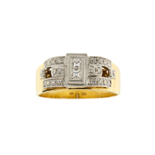 Bague Bague deux ors et diamants 58 Facettes 30163