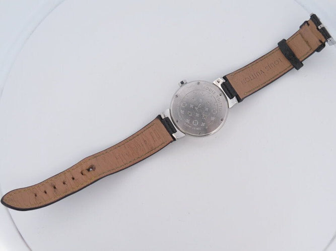 Montre montre LOUIS VUITTON tambour date 33 mm quartz acier 58 Facettes 262546