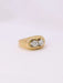 Bague 53 Bague jonc vintage godrons or jaune diamants taille ancienne 0,7 ct 58 Facettes J391