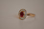 Bague Vintage yellow gold ruby ring 58 Facettes