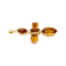 Pendentif Pendentif "Croix" or rose, citrines. 58 Facettes 34098
