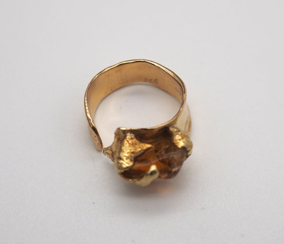 Bague Bague Roland Schad or jaune et citrine 58 Facettes