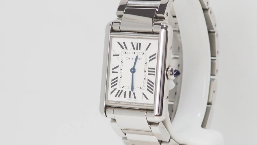 Montre Montre Cartier Tank en acier 58 Facettes 33019