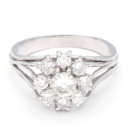Bague 54.5 Bague Cluster en or blanc et diamants 58 Facettes 4A287E0BF22C4440AFDC666DB4E33D0C