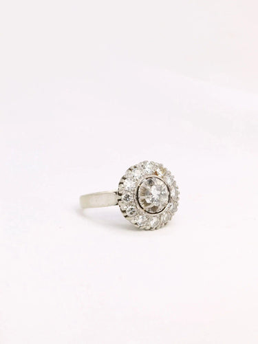 Bague 51 Bague marguerite diamants 1,2 ct 58 Facettes J307