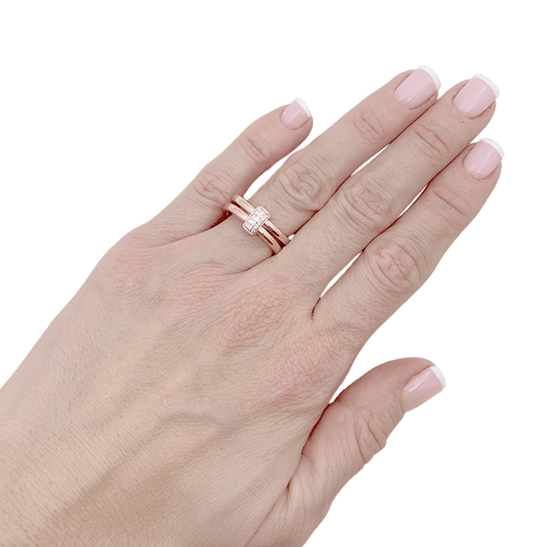 Bague 52 Bague Pomellato, "Together", or rose, diamants. 58 Facettes 34123