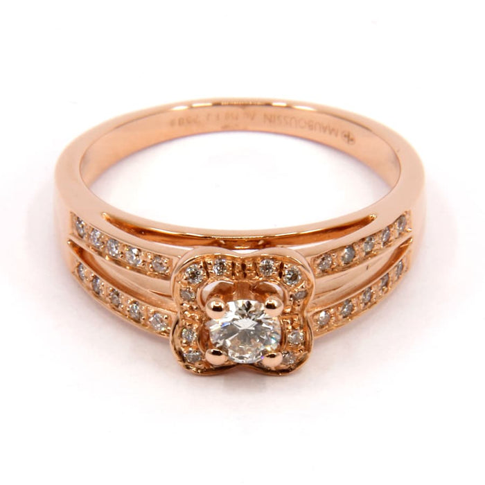 MAUBOUSSIN - Solitaire-ringChance of love nr. 2 roze goud en diamant