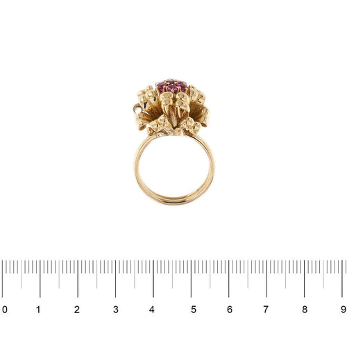 Bague 57 Bague bouquet avec rubis 58 Facettes 33247