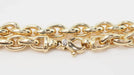 Bracelet Bracelet souple maille forçat ovale en or jaune et diamants 58 Facettes 32882