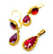 Boucles d'oreilles Parure pendentif et boucles d’oreilles en or jaune, grenat, vers 1850 58 Facettes AB640
