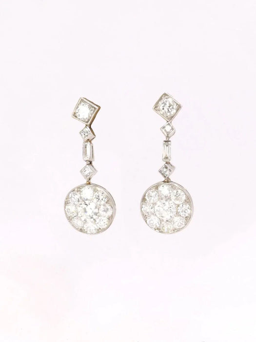 Boucles d'oreilles Boucles d'oreilles pendantes Art Déco diamants 58 Facettes J328