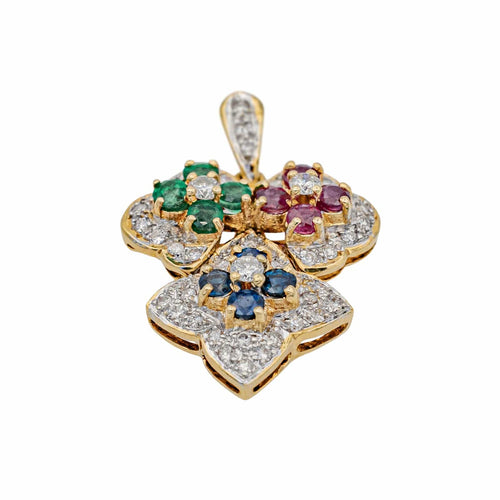 Pendentif Pendentif Or jaune Diamant, Rubis, Saphir 58 Facettes 3462664CN
