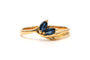 Bague 53 Bague contemporaine sertie de saphirs en or jaune 18 carats 58 Facettes 22894