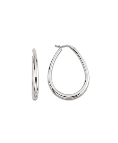 Boucles d'oreilles Boucles d'oreilles créoles Ovalia Or blanc 18K 58 Facettes OVALIA/XVFR0326-12