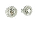 Boucles d'oreilles Paire de boucles or blanc, deux diamants 0.51 et 0.55 carat 58 Facettes