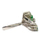 Bague 62 Bague contemporaine avec diamants et émeraudes en chute de 1,80 ct 58 Facettes Q327B