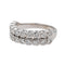 Bague 51 Bague Demi alliance Or blanc, Platine Diamant 58 Facettes 3429844CN