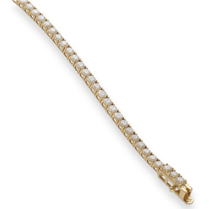 Bague Bracelet ligne en or jaune avec diamants 58 Facettes