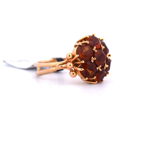 Bague 55 Bague vintage - Or jaune 18 carats - Quartz 58 Facettes