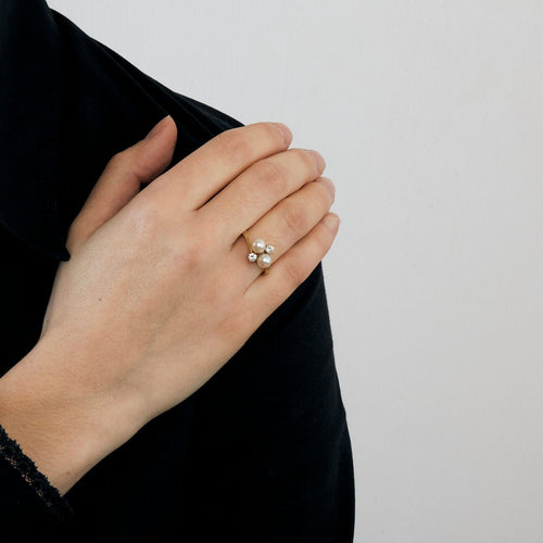 Bague Bague "Toi et Moi" en or jaune 58 Facettes 240249