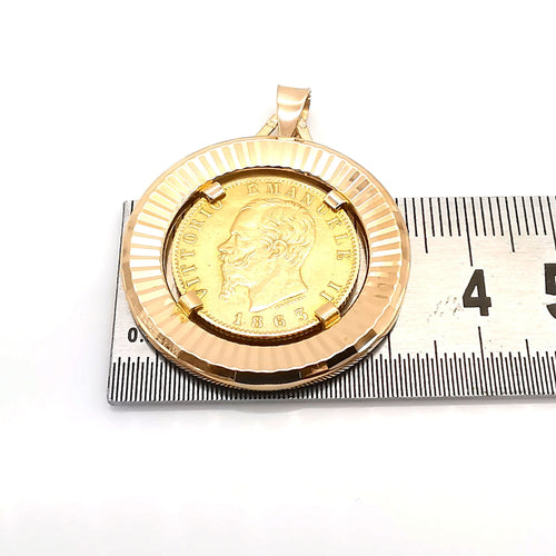 Wisiorek frank szwajcarski 1863