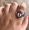 Bague 60 pear amethyst and diamond statement white gold ring 58 Facettes BA-1492