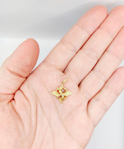 Pendentif Pendentif or jaune chimère ou griffon et diamant taille rose (circa 1900) 58 Facettes A06011