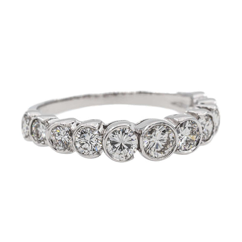 Bague 59 Bague Alliance Or blanc Diamant 58 Facettes 3090582CN