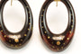 Boucles d'oreilles Antique tortoiseshell piqué gold earrings 58 Facettes 7646