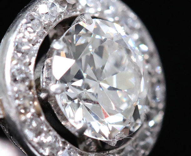 Bague Bague art déco solitaire platine diamant 58 Facettes