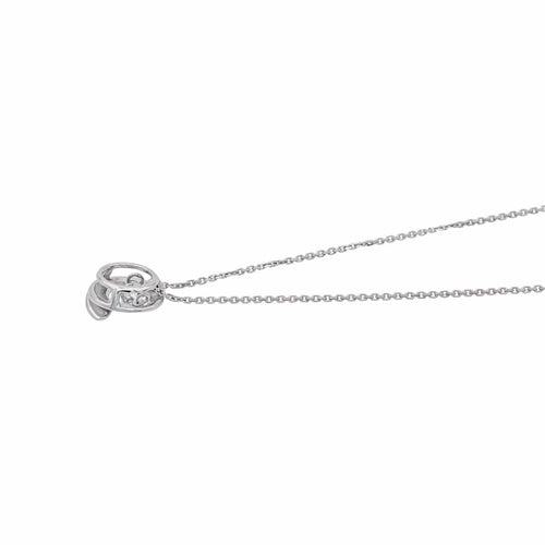Collier Garel Collier Solitaire  Or blanc Diamant 58 Facettes 3876019CN