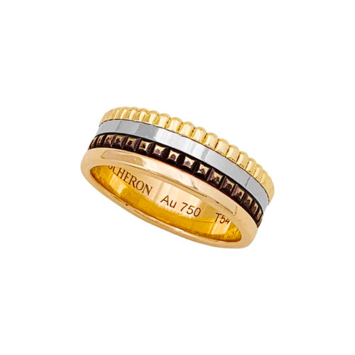 Bague 54 Bague Boucheron,"Quatre", en ors rose, blanc et jaune. 58 Facettes 33386