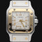 Montre Cartier Montre Santos De Cartier Galbee Pm 58 Facettes MT45189