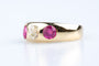 Bague 59 Bague ancienne diamant 1,07 ct et rubis 1,34 ct en or jaune 58 Facettes BGDRUCC1388-107